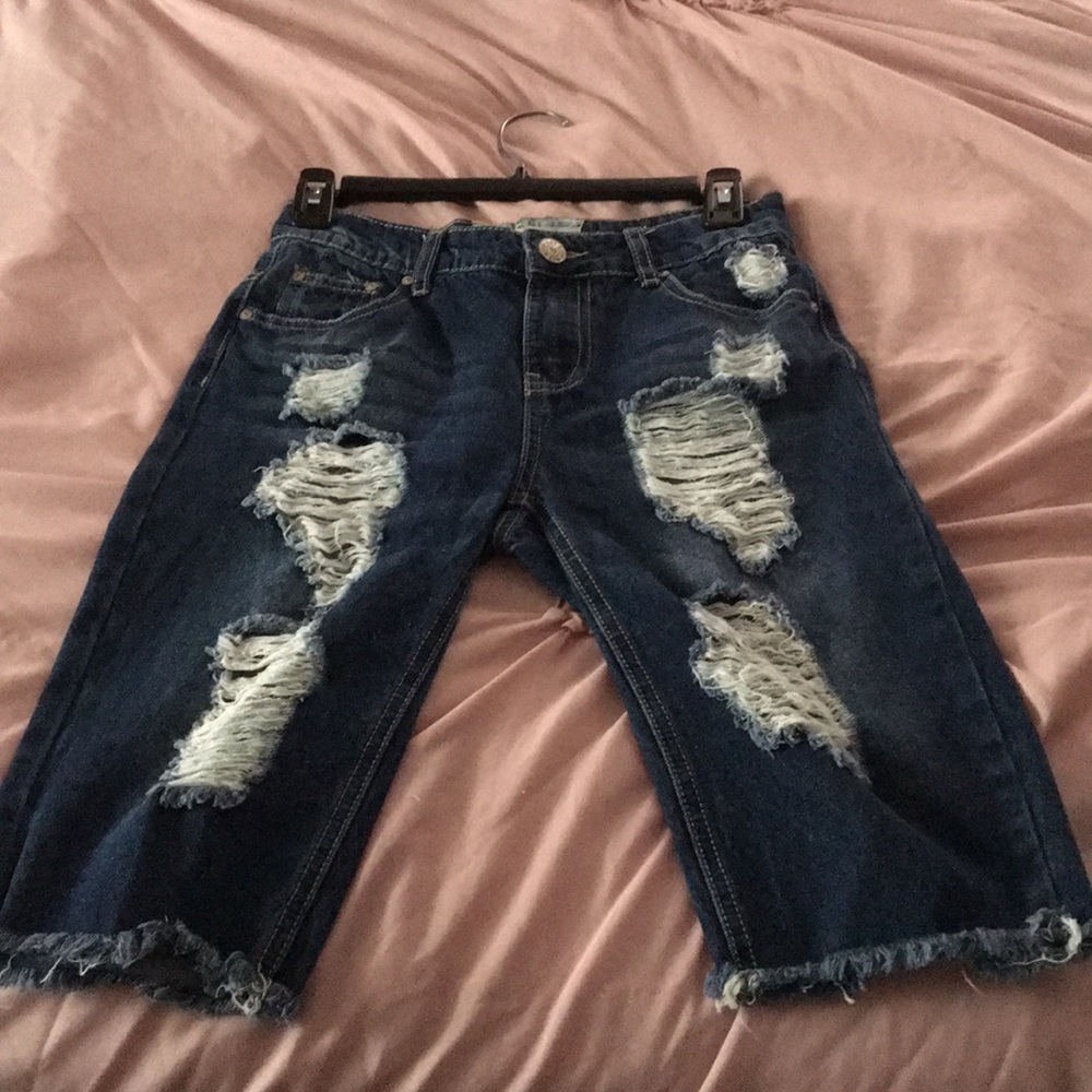 Denim shorts